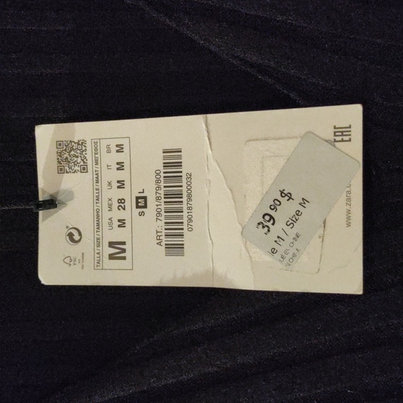 BNWT Zara soft ribbed dress, Medium, Black - Picture 8 of 8